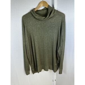 Sunday Citizen Green Cowl Cosset Relaxed Turtleneck Lounge Sweater Sz XL